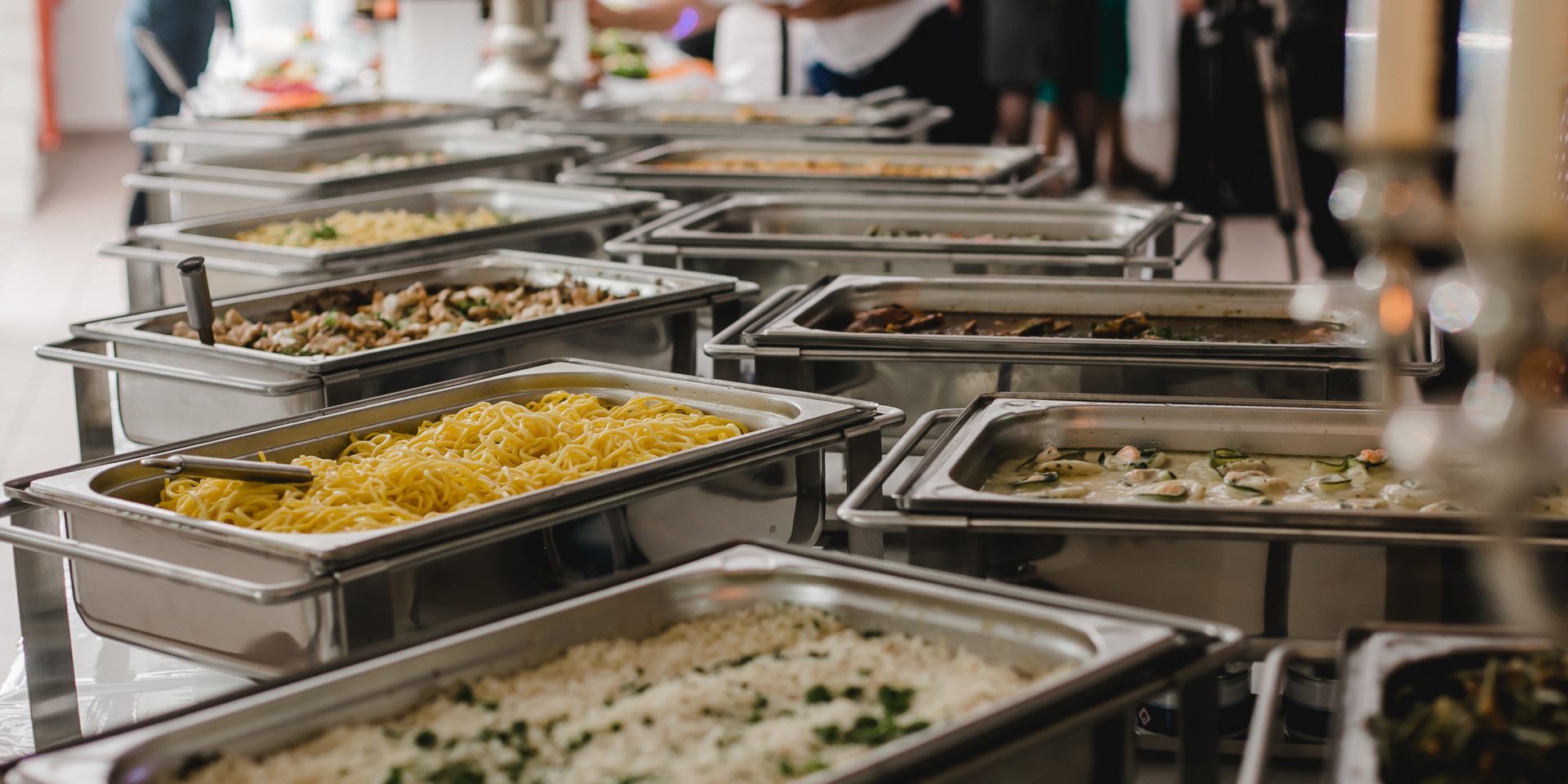 Catered spread of mains and sides