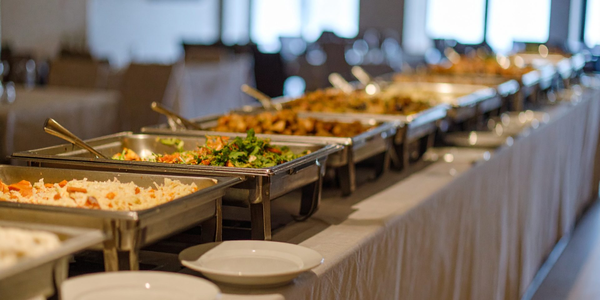 Full catered buffet line