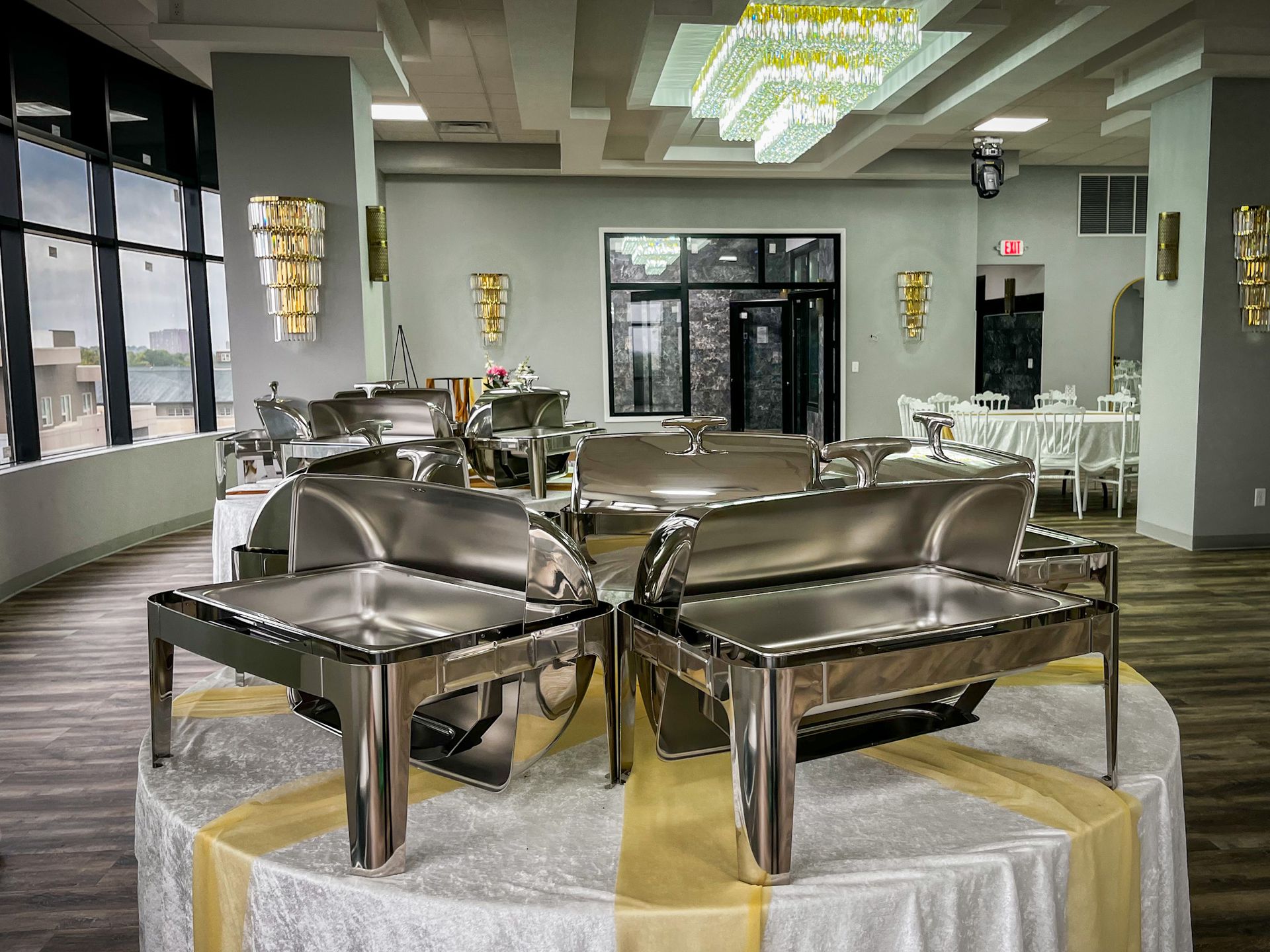 Catering buffet setup