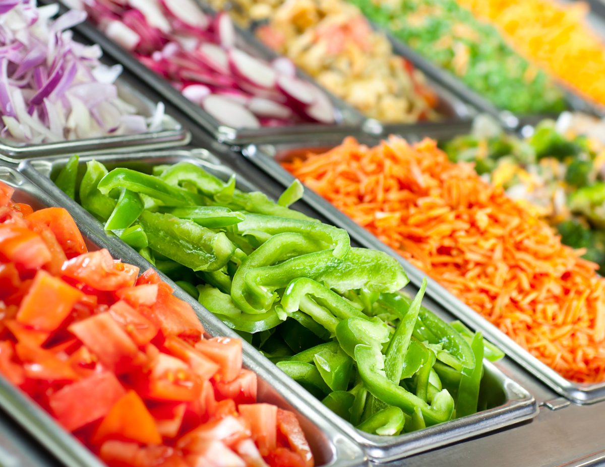 Fresh salad bar selections